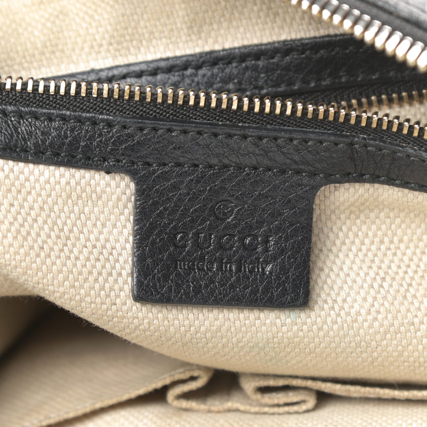 Pebbled Calfskin Small Soho Hobo Black