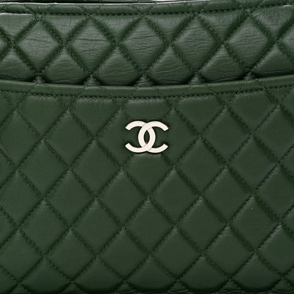 Chanel Aged Calfskin Quilted Large Working Vibe Camera Case Khaki 8 of 13