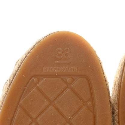 Chanel Lambskin CC Espadrilles 38 Beige Black 6 of 17