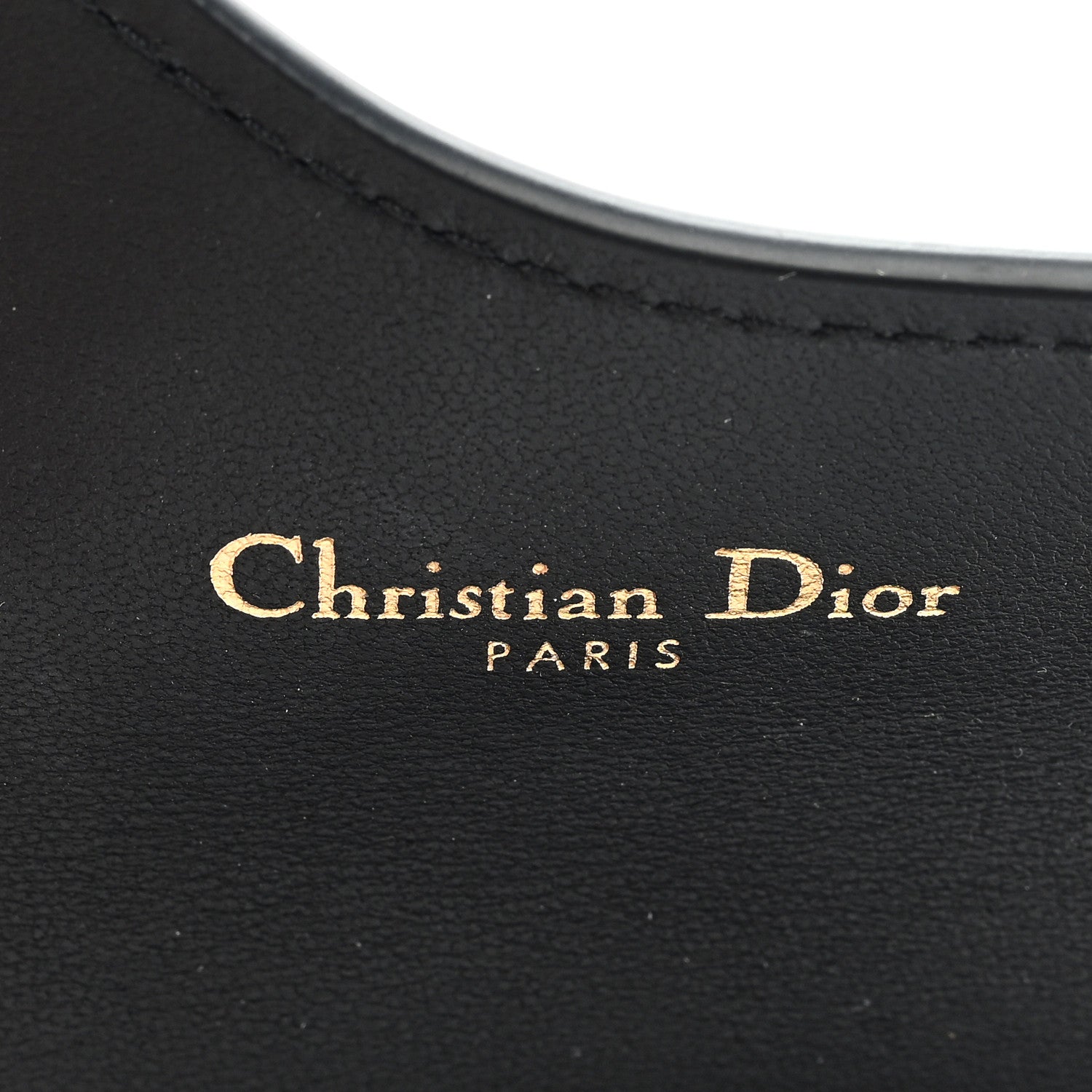 Christian Dior Goatskin Saddle Card Holder Black 6 of 6