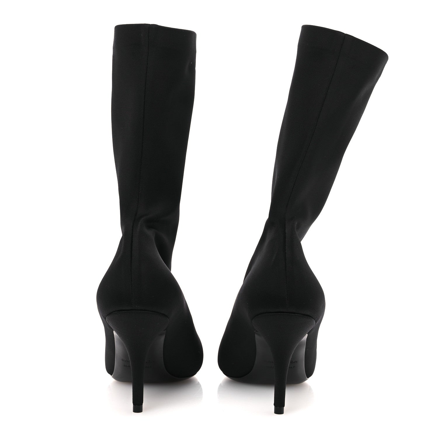 Balenciaga Jersey Crepe Extreme Pointed Toe Knife Booties 36 Black 6 of 9