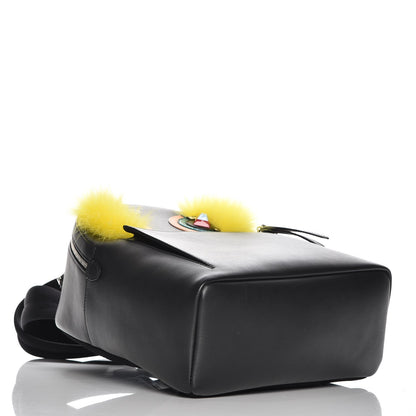 Fendi Vitello Dolce Fox Elaphe Ayers Hypnoteyes Large Backpack Black Giallo Multicolor 4 of 8