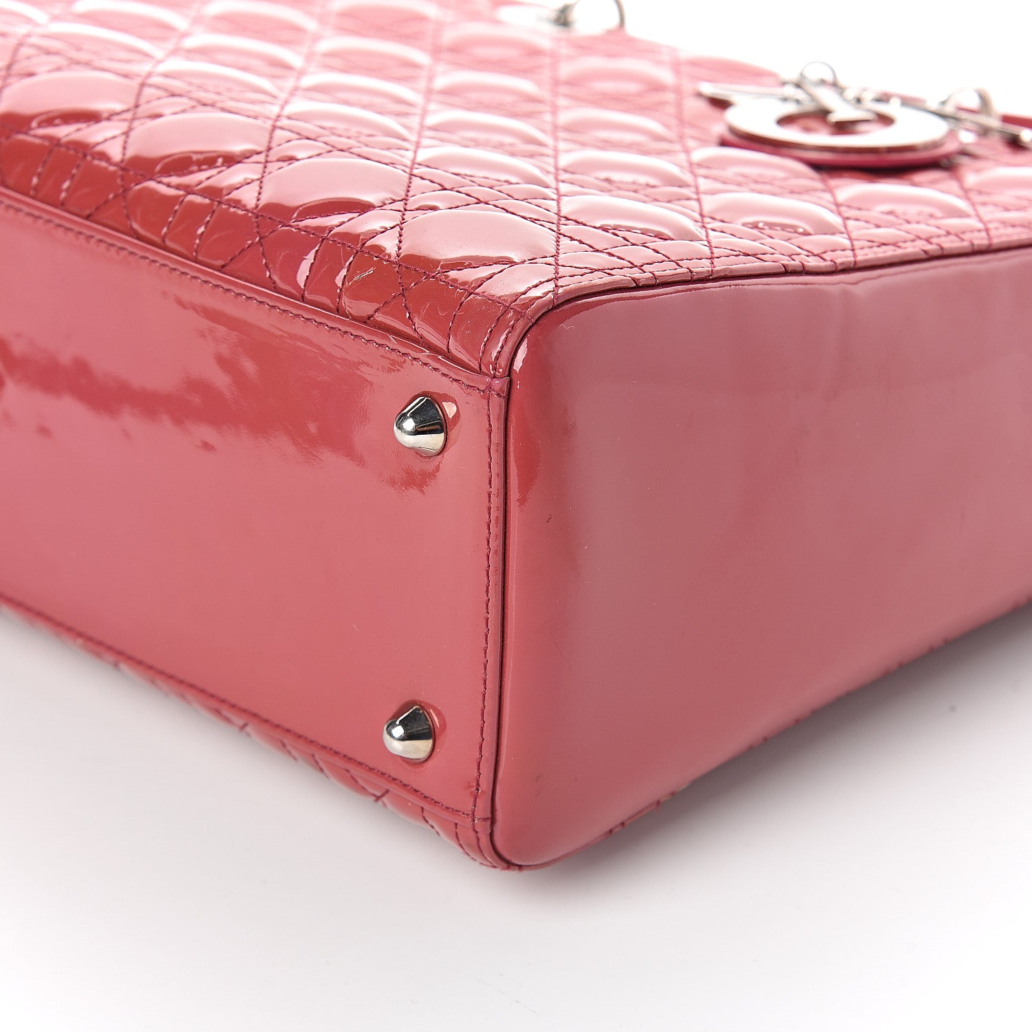 Christian Dior Patent Cannage Large Lady Dior Pink 9 of 9