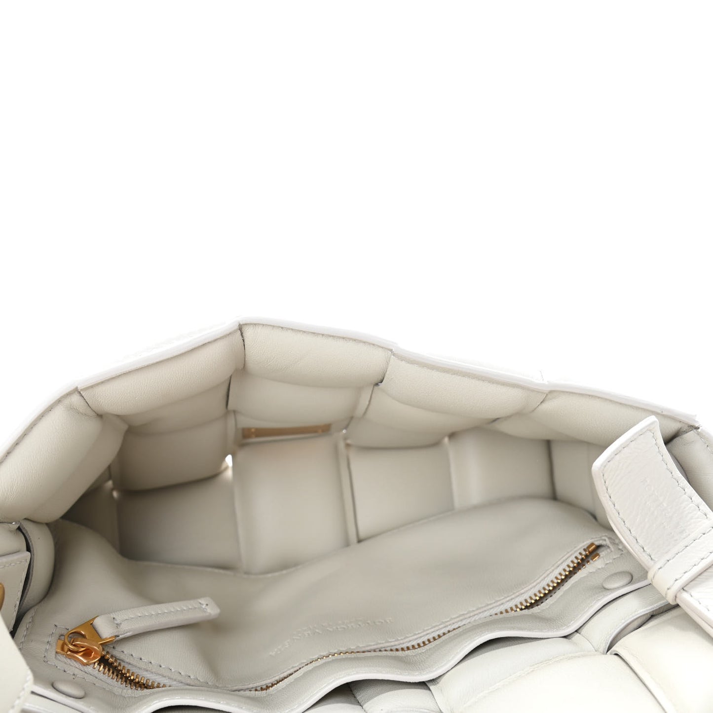 Nappa Maxi Intreccio Padded Cassette Crossbody Bag Chalk