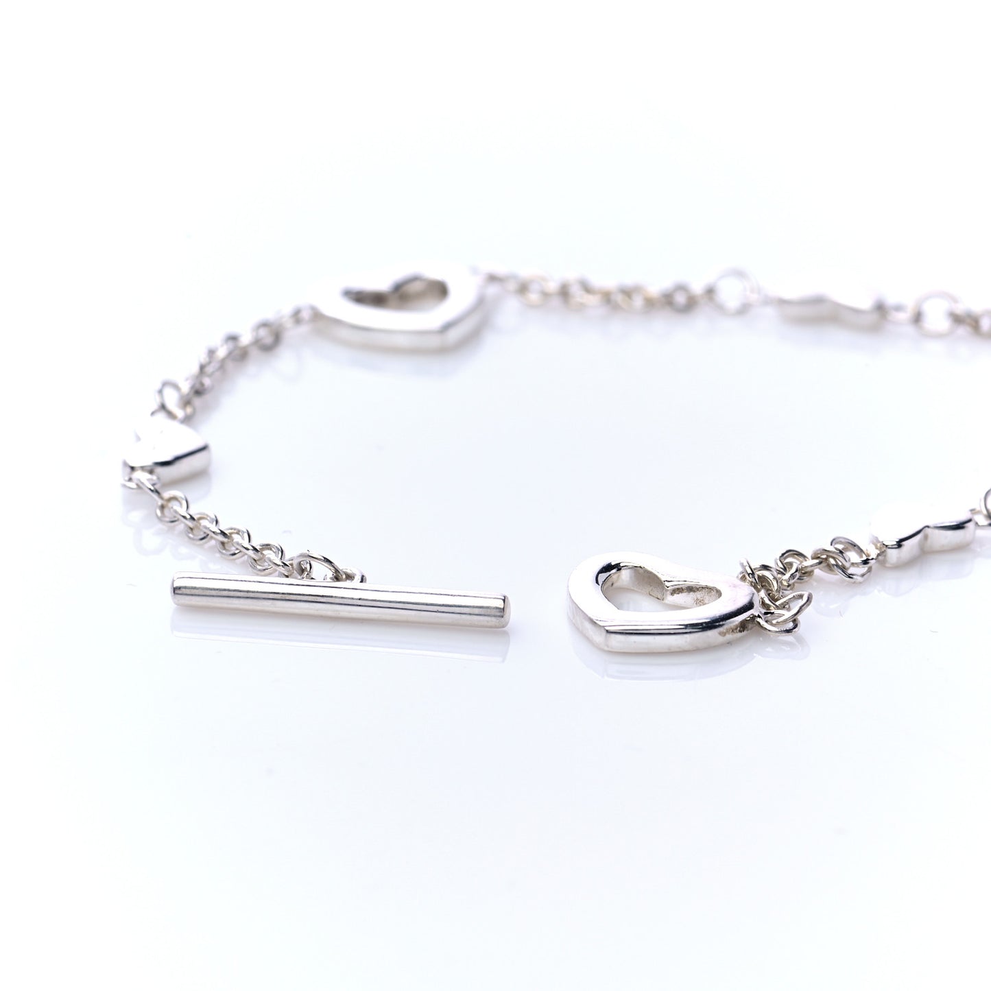 Sterling Silver Elsa Peretti Open Heart Toggle Bracelet