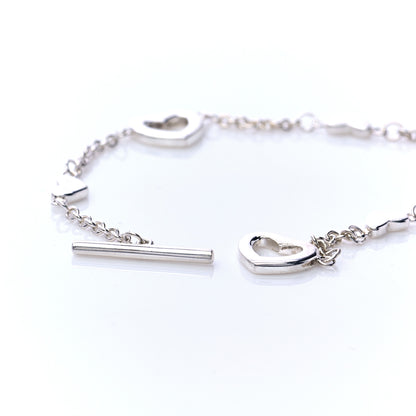 Tiffany Sterling Silver Elsa Peretti Open Heart Toggle Bracelet 5 of 7