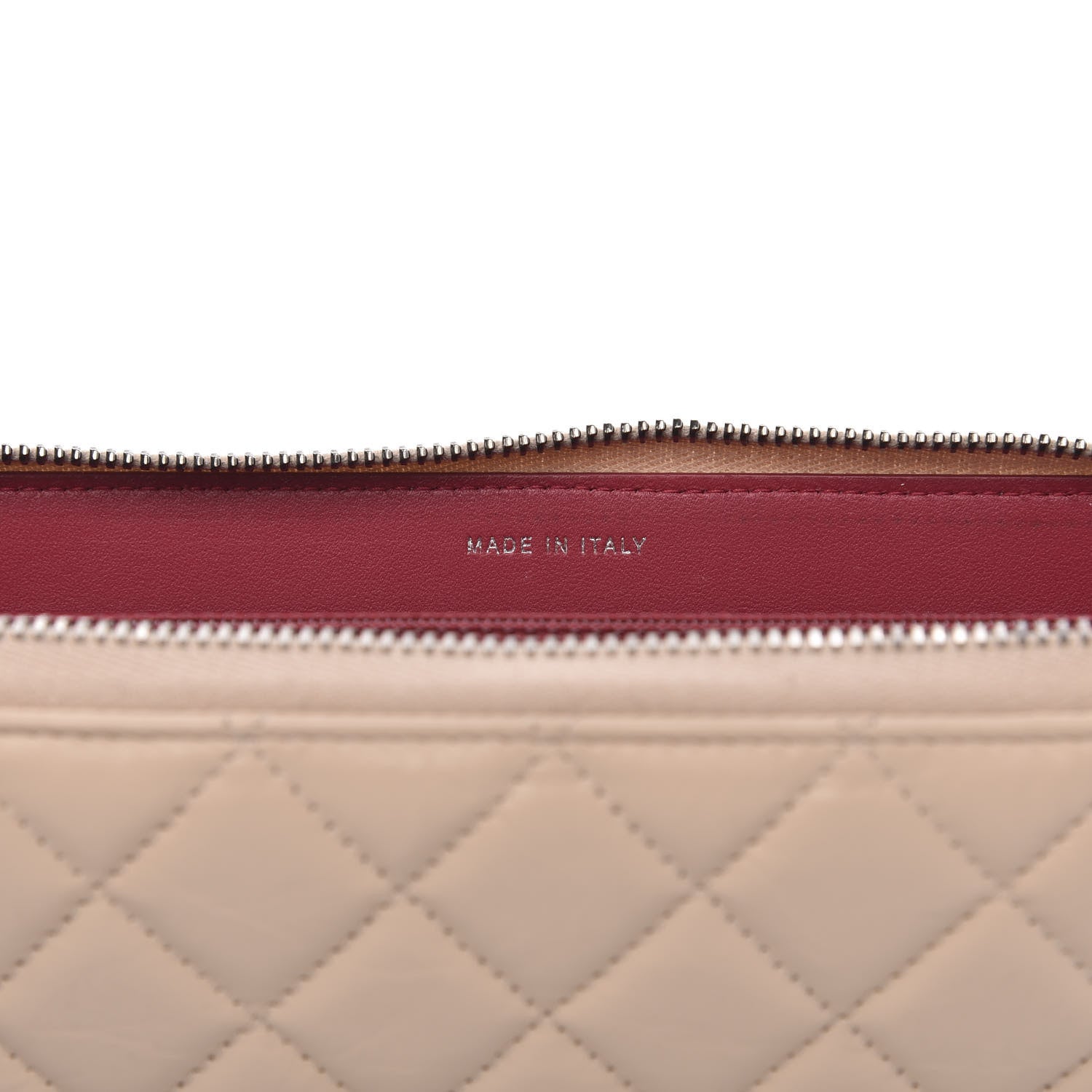 Chanel Aged Calfskin Quilted Large Gabrielle Zip Around Wallet Beige Black 6 of 10