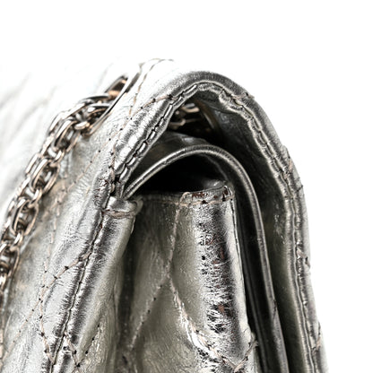 Chanel Metallic Aged Calfskin Quilted 2.55 Reissue 226 Flap Silver 12 of 13