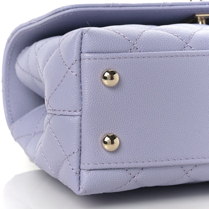 Chanel Caviar Quilted Mini Coco Handle Flap Light Purple 10 of 11