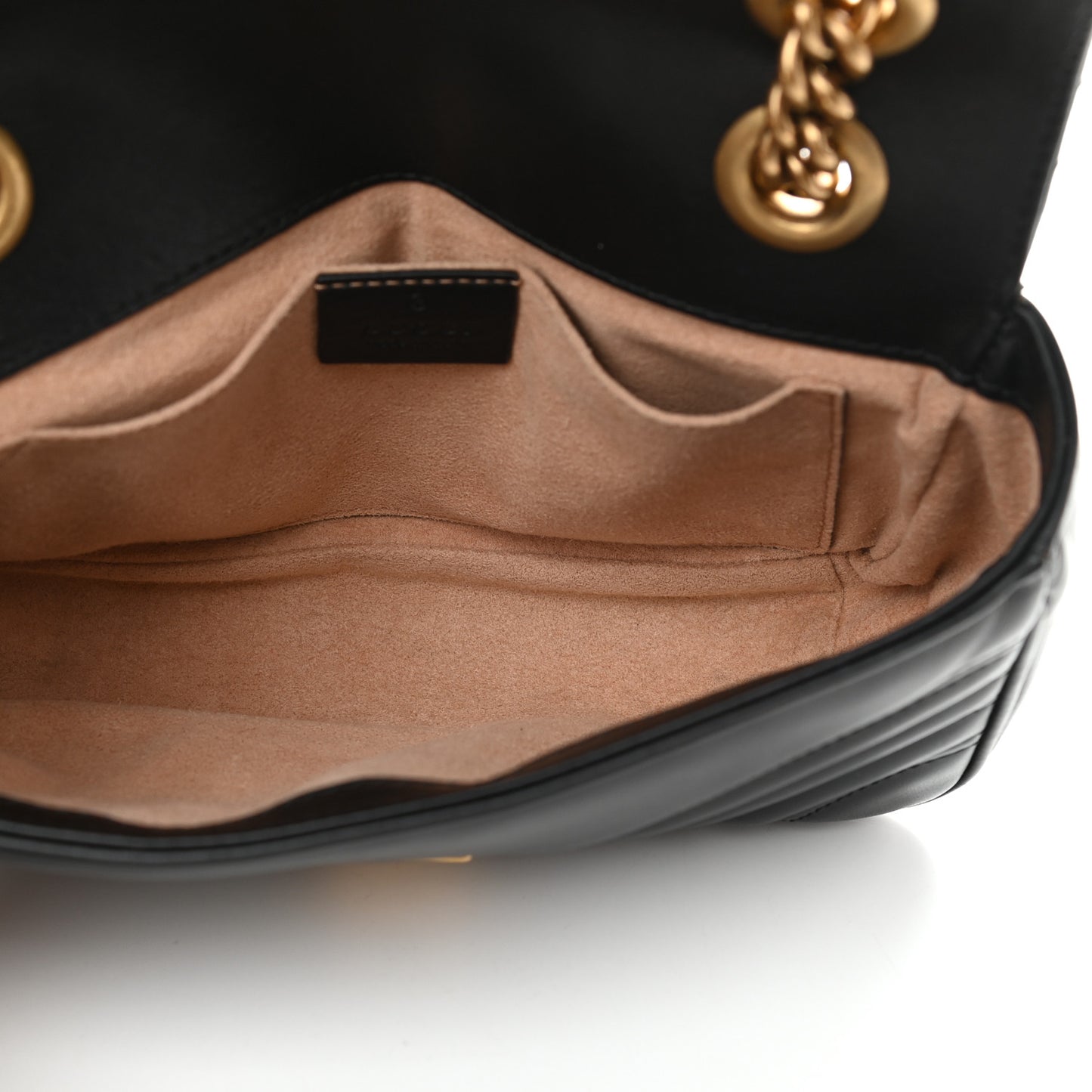 Calfskin Matelasse Mini GG Marmont Shoulder Bag Black