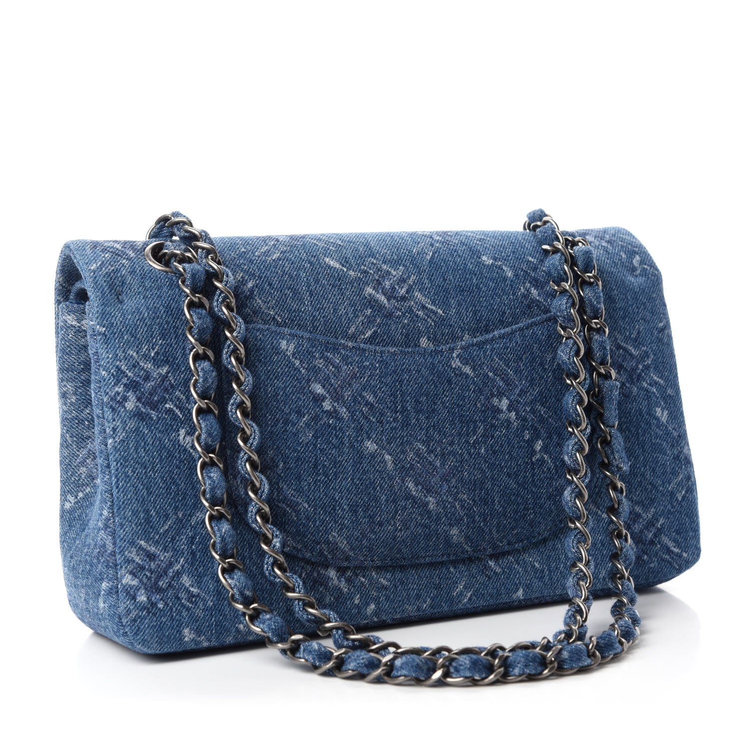 Chanel Denim Medium Double Flap Blue 3 of 11