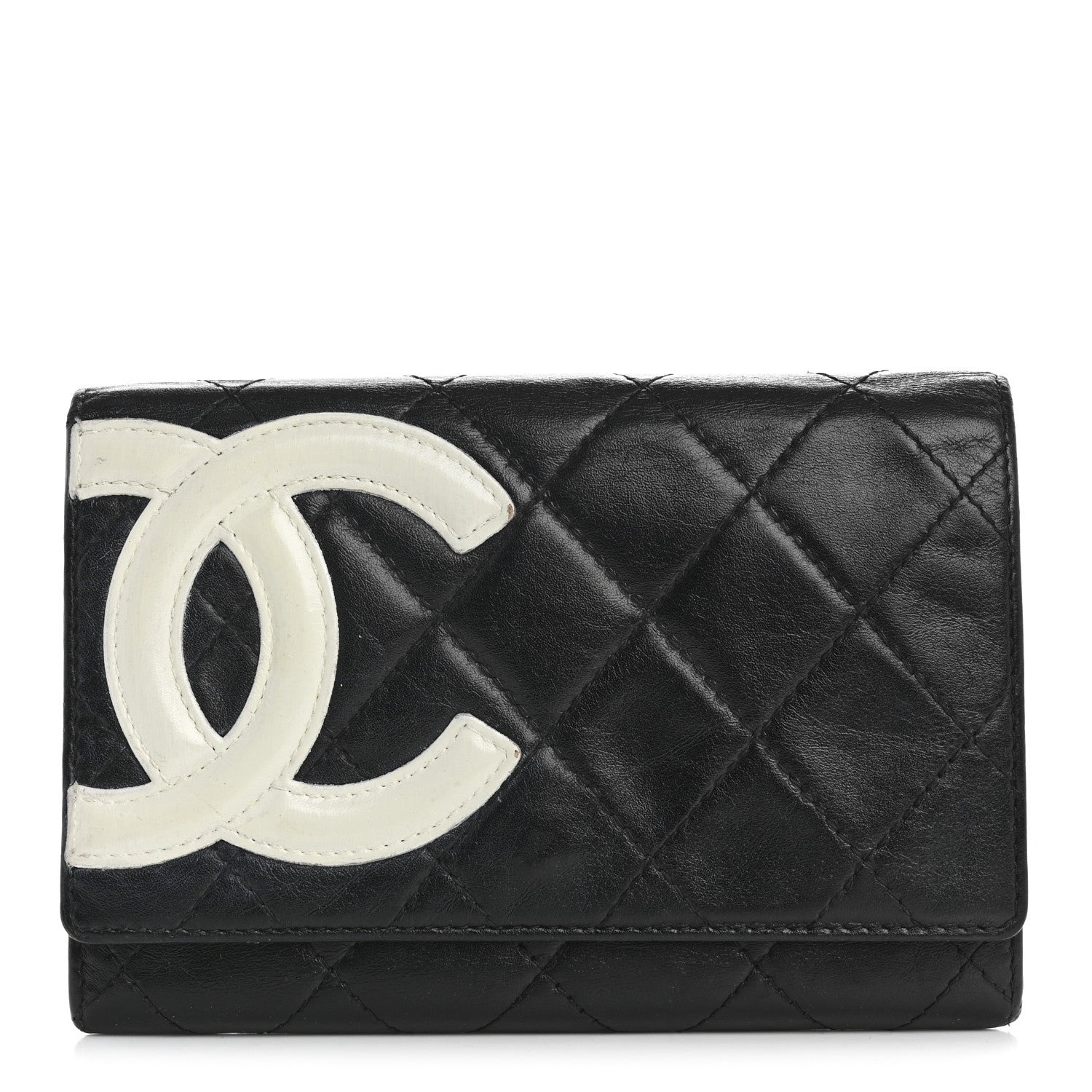 Chanel Calfskin Quilted Cambon Flap Wallet Black 1 of 13