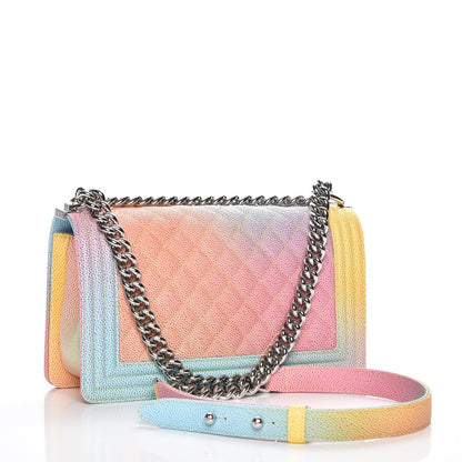 Chanel Caviar Quilted Medium Cuba Rainbow Boy Flap Multicolor 3 of 7