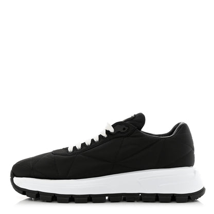 Prada Re-Nylon Piuma Metal Triangle Logo Quilted 45mm Sneakers 41 Black 1 of 9