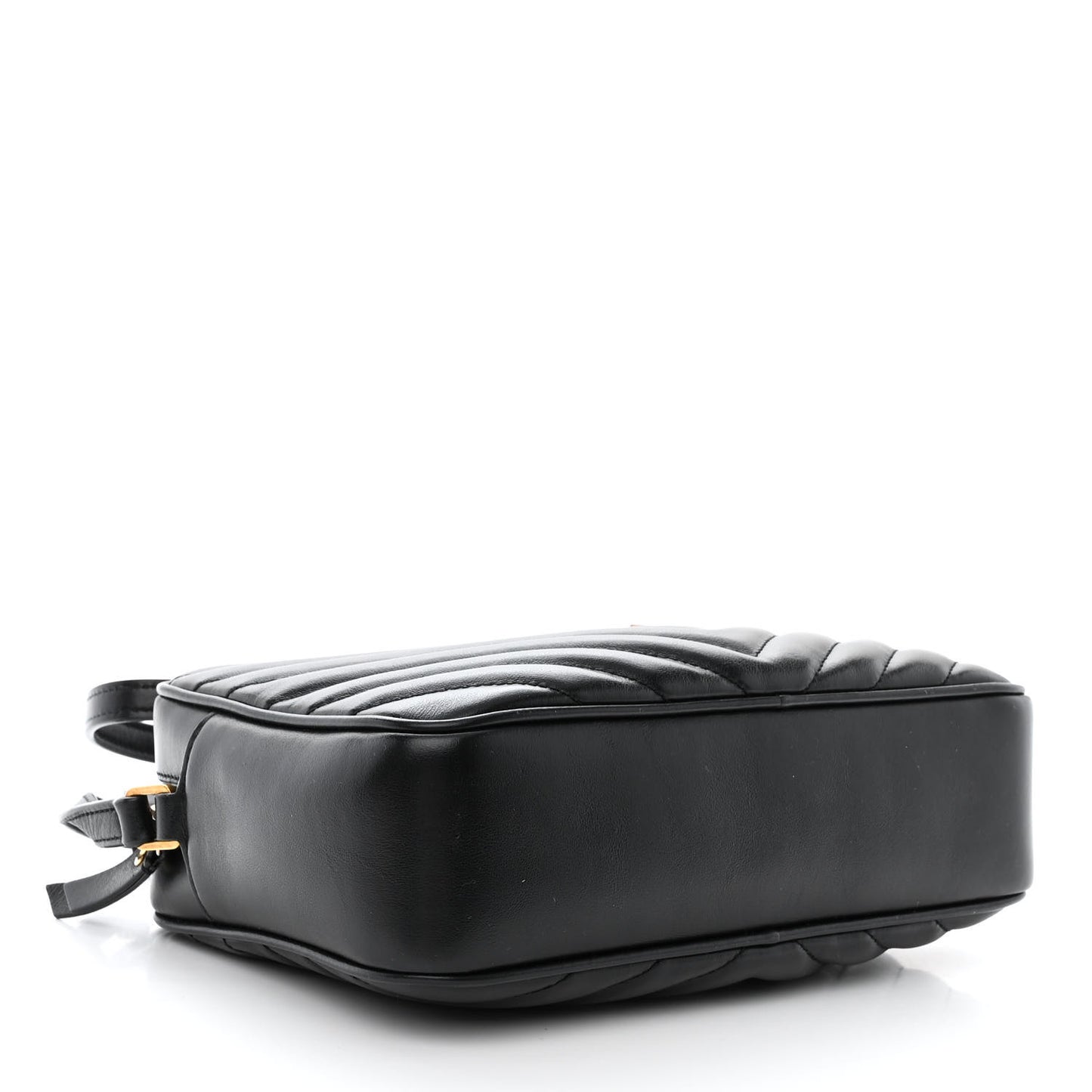SAINT LAURENT Calfskin Matelasse Monogram Lou Camera Bag Black