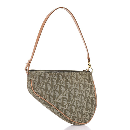 Christian Dior Monogram Mini Saddle Pochette Green 3 of 11