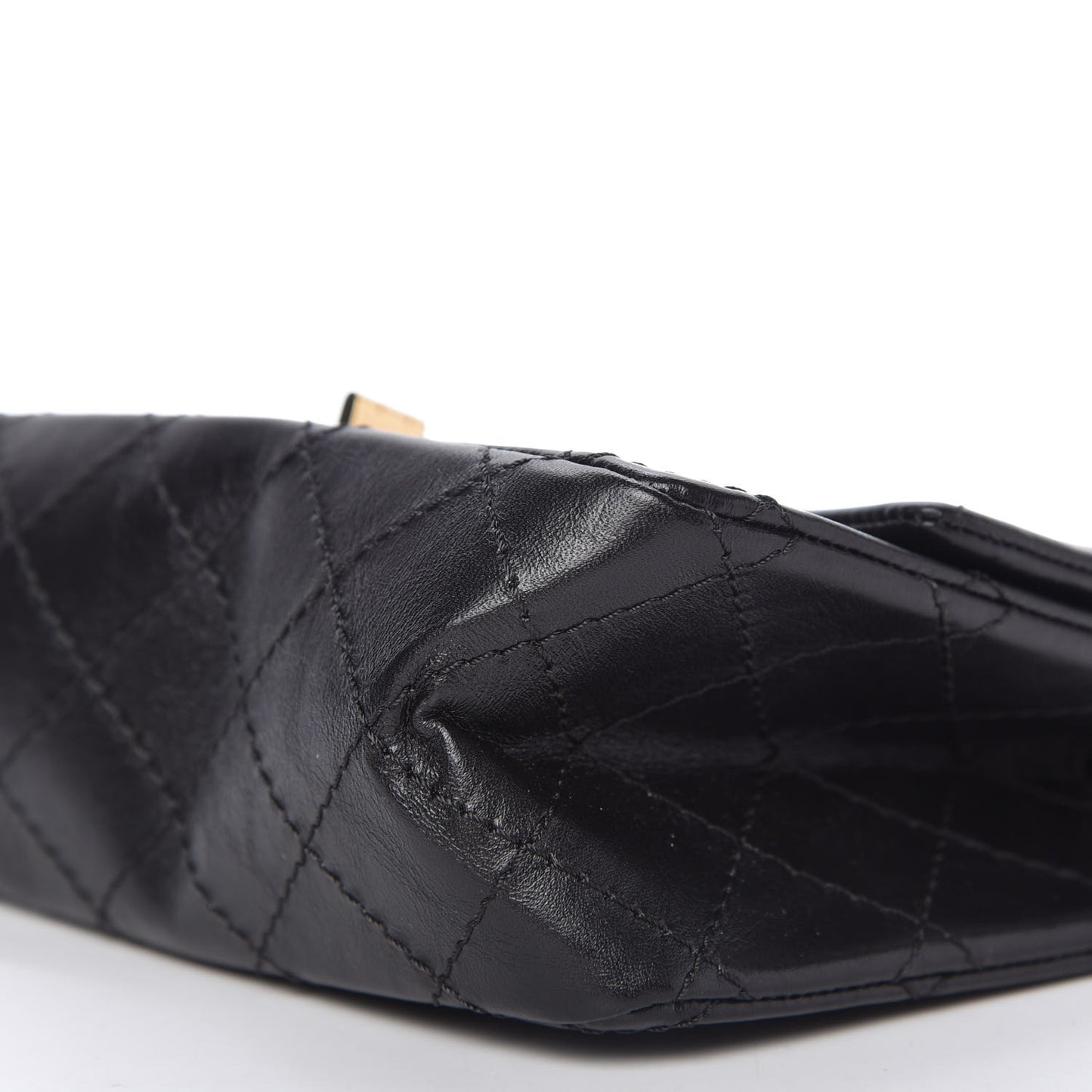 Aged Calfskin Quilted 2.55 Reissue Mini Flap Black