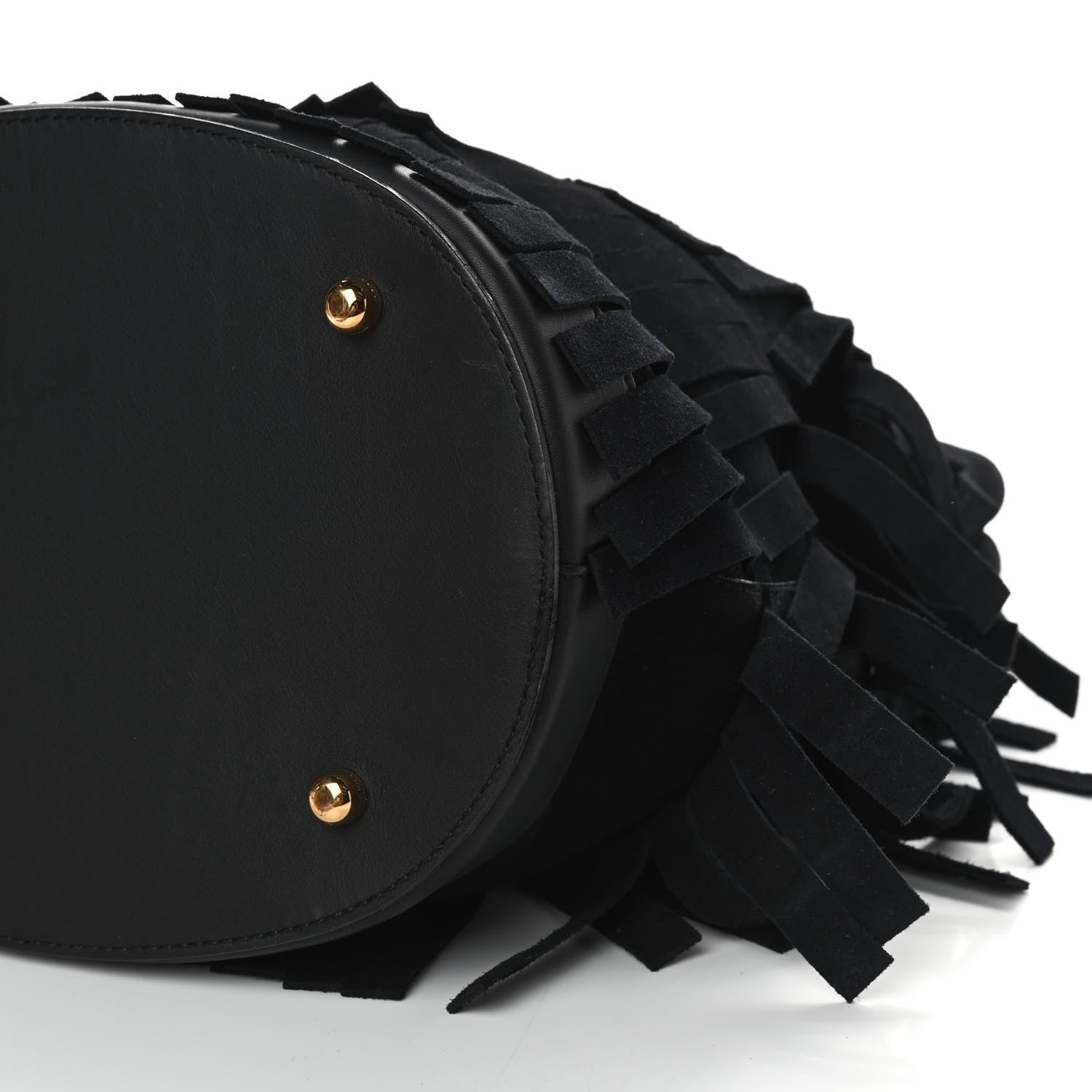 Burberry Prorsum Suede Fringe Bucket Bag Black 9 of 9