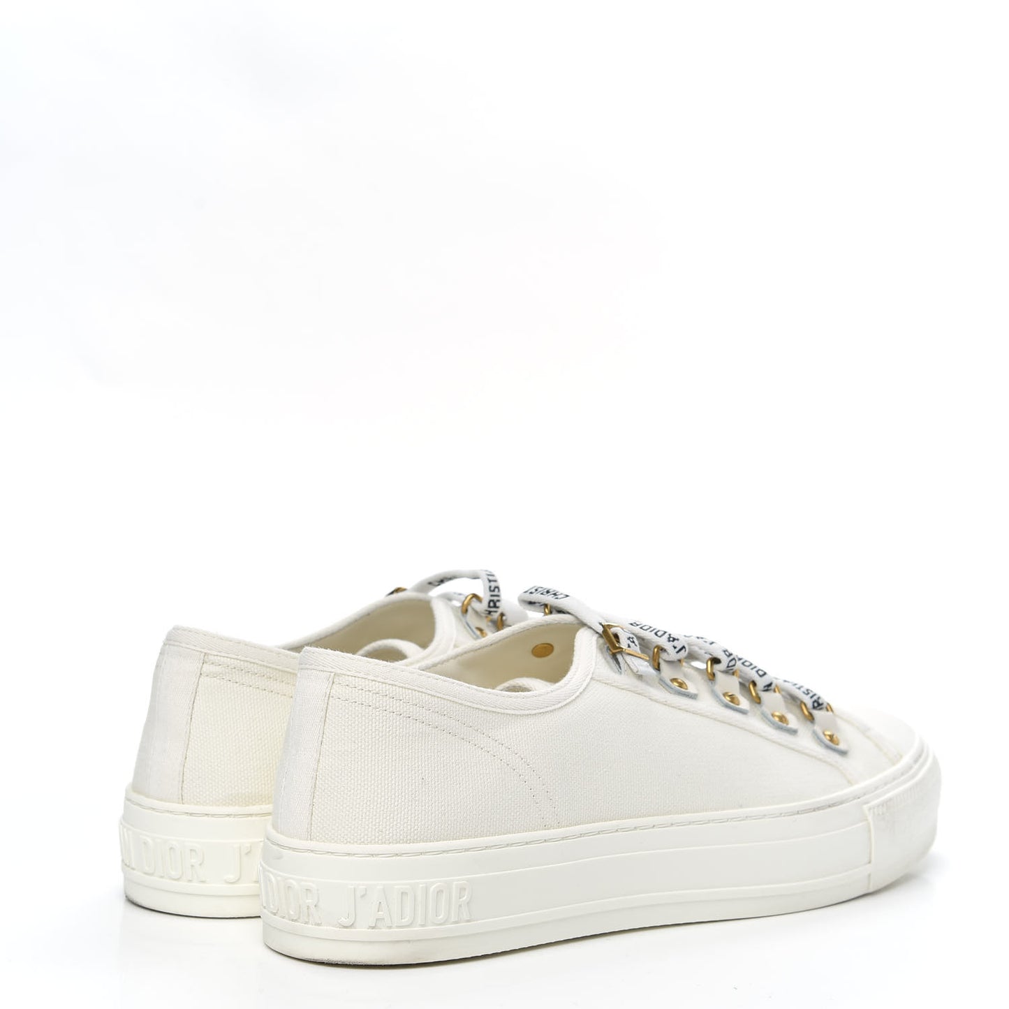 Canvas Walk'n Dior Low Top Sneakers 38.5 White
