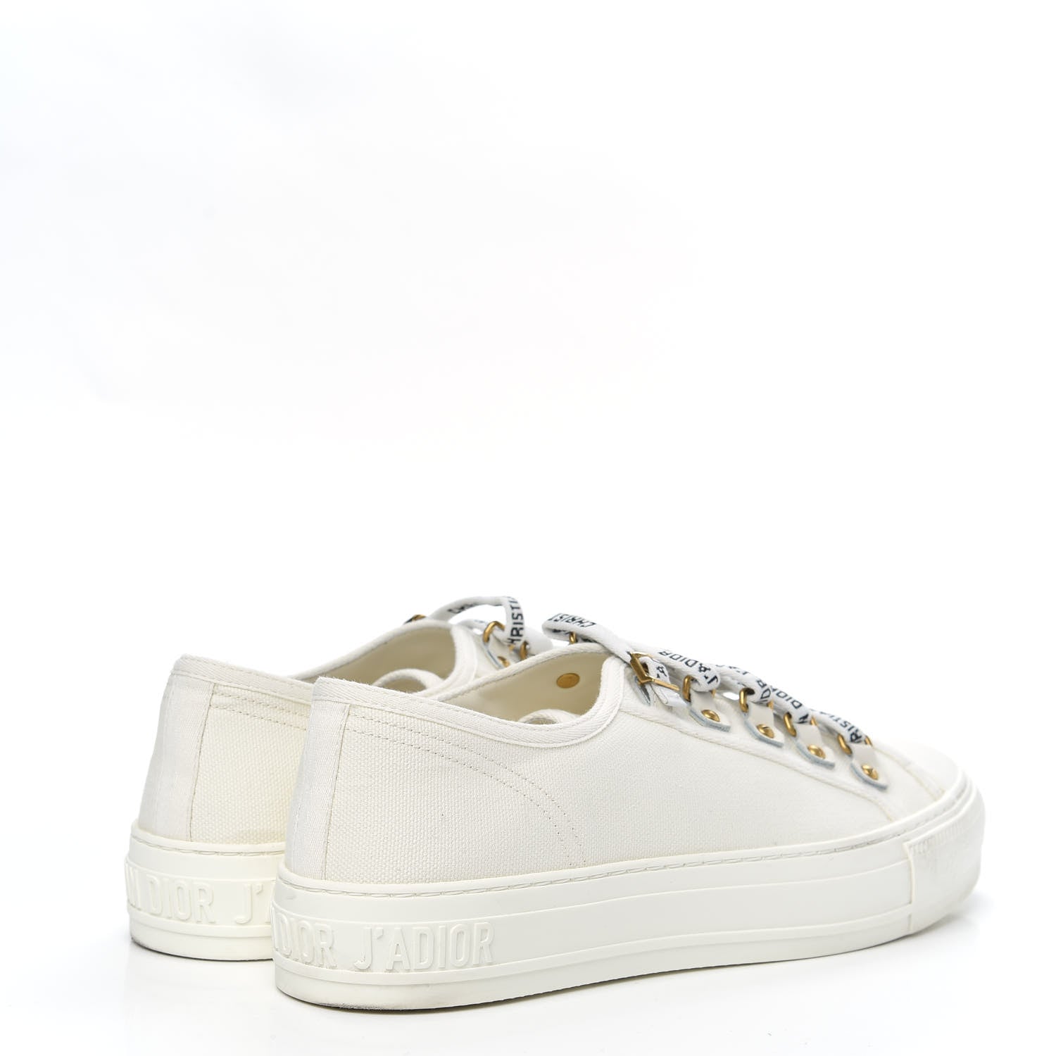 Christian Dior Canvas Walk'n Dior Low Top Sneakers 38.5 White 4 of 9