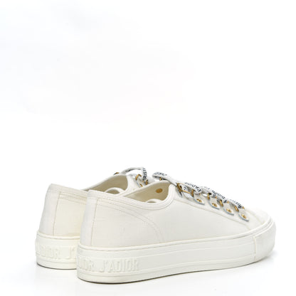 Christian Dior Canvas Walk'n Dior Low Top Sneakers 38.5 White 4 of 9