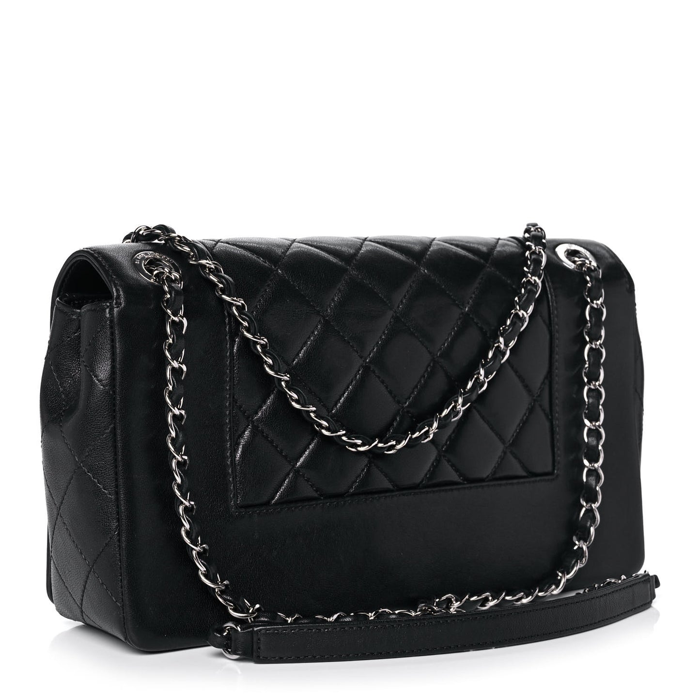 Sheepskin Quilted Vintage Mademoiselle Flap Black