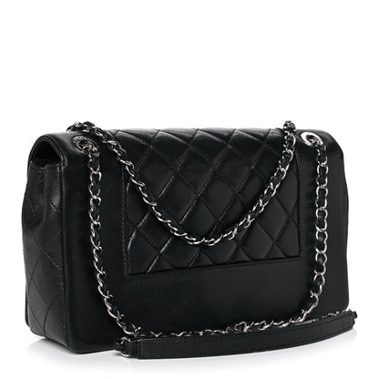 Chanel Sheepskin Quilted Vintage Mademoiselle Flap Black 2 of 14