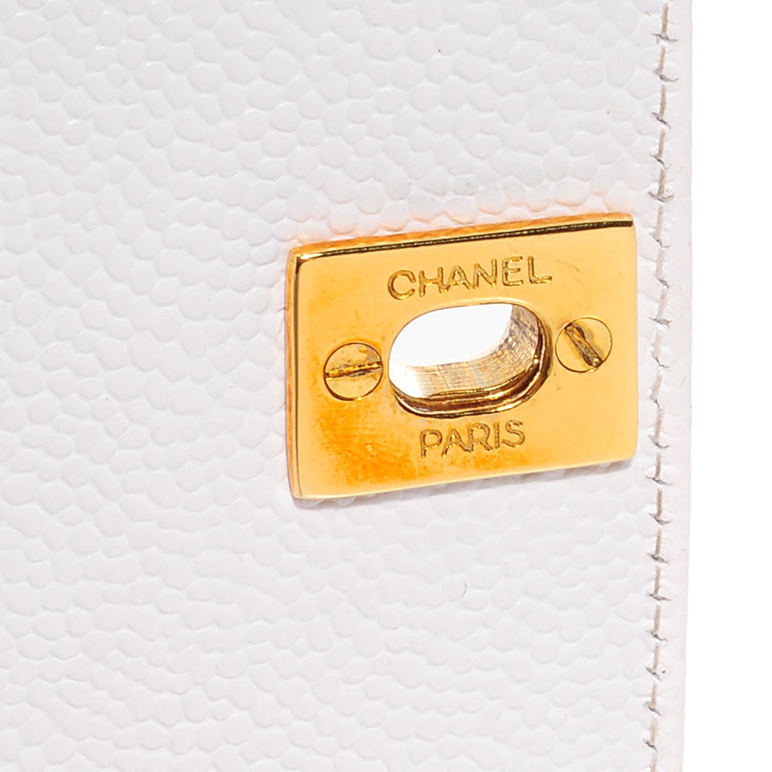 Chanel Caviar Quilted Shoulder Flap Bag White 6 of 9