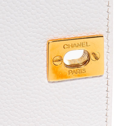 Chanel Caviar Quilted Shoulder Flap Bag White 6 of 9