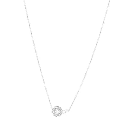 Chanel 18K White Gold Diamond Camelia Precieux Necklace 1 of 6