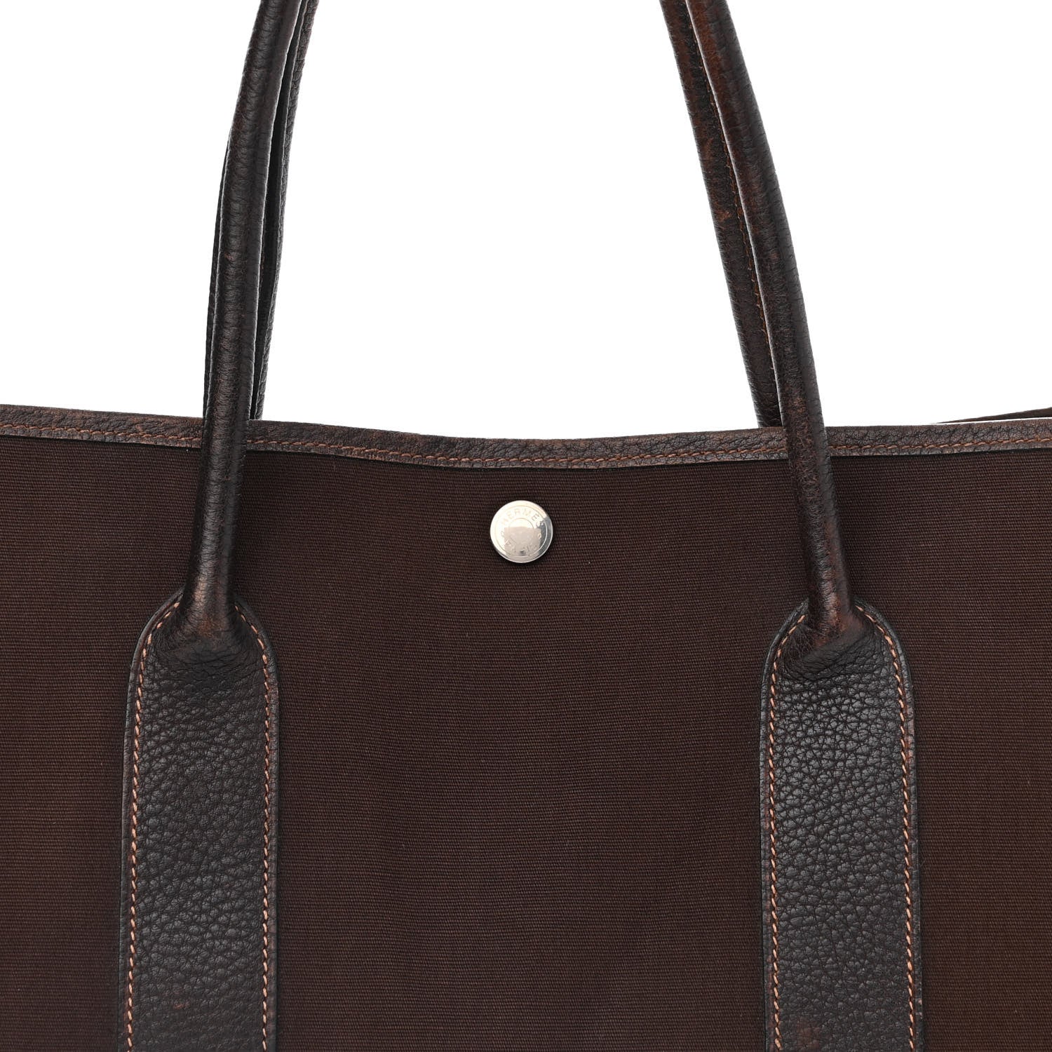 Hermes Toile Negonda Garden Party Tote 36 MM Chocolate 7 of 18