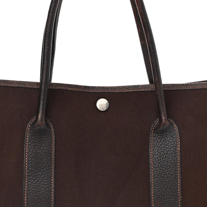 Hermes Toile Negonda Garden Party Tote 36 MM Chocolate 7 of 18