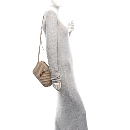 Saint Laurent Calfskin Matelasse Monogram Lou Camera Bag Dark Beige 2 of 10