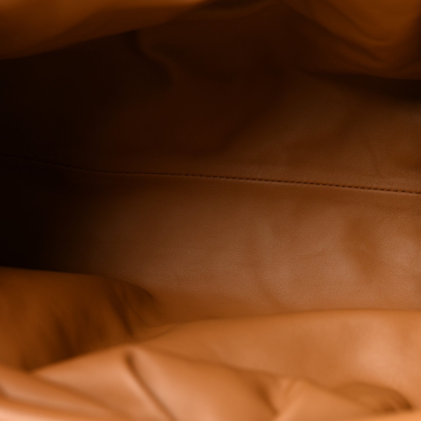 Nappa Maxi Intrecciato The Pouch Oversized Clutch Caramel