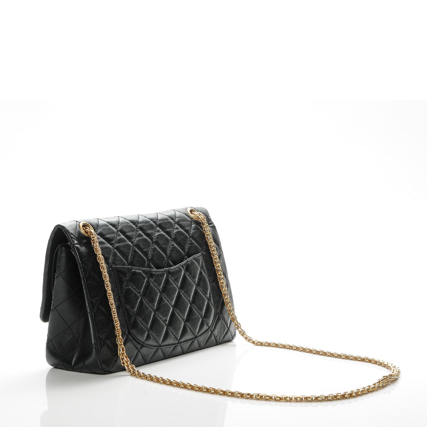 Aged Calfskin Quilted 2.55 Reissue 226 Flap Black