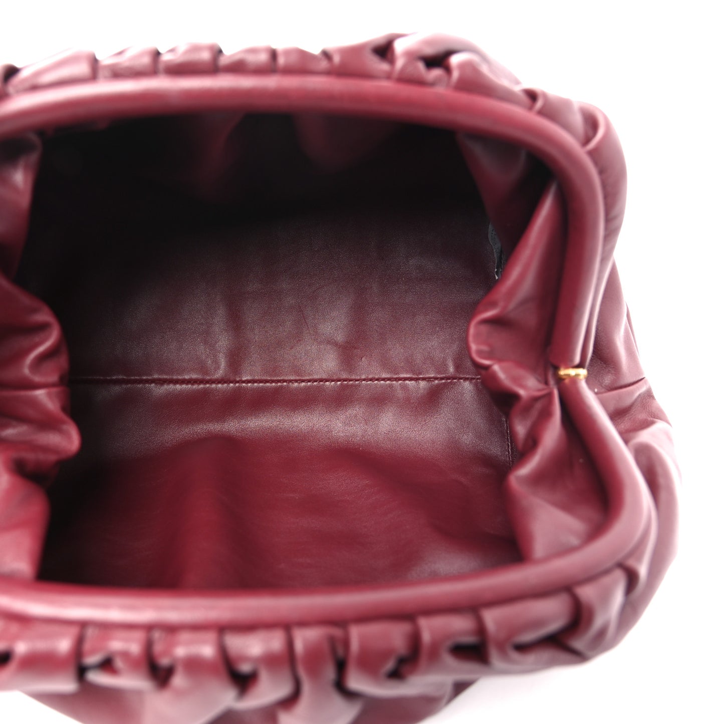 Smooth Butter Calf The Pouch Oversized Clutch Bordeaux