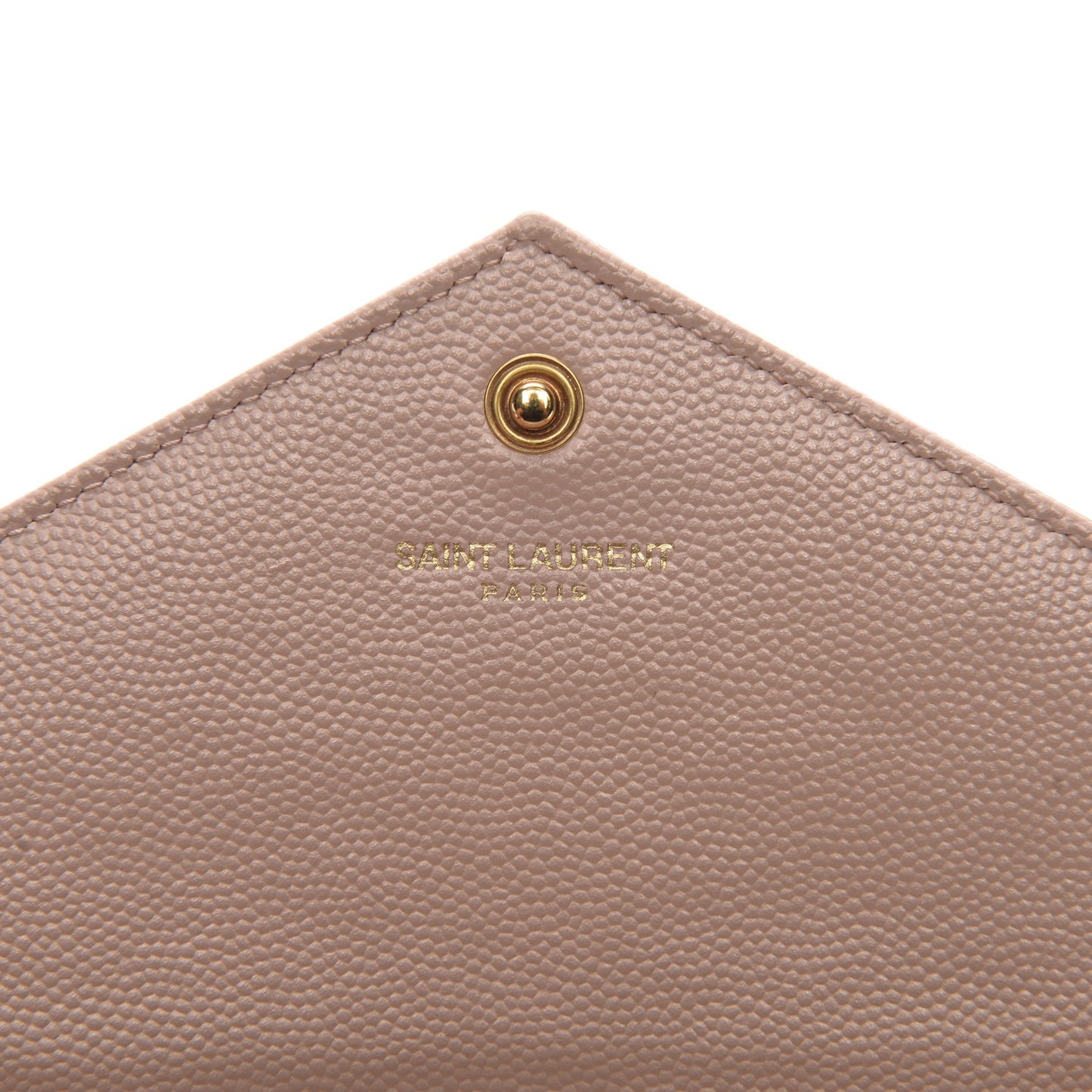 Grain De Poudre Matelasse Chevron Monogram Envelope Chain Wallet Pale Pink