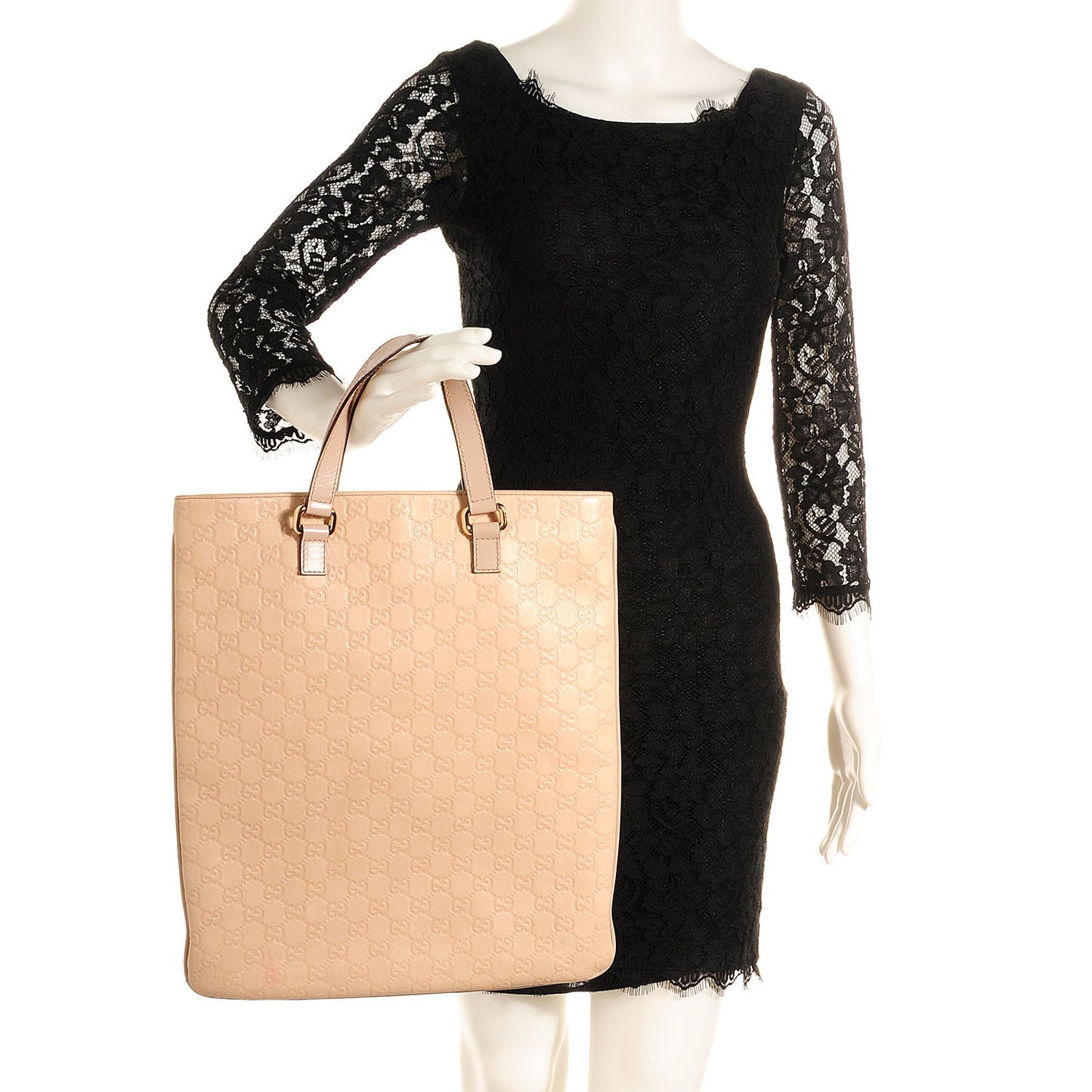 Guccissima Flat Vertical Tote Beige