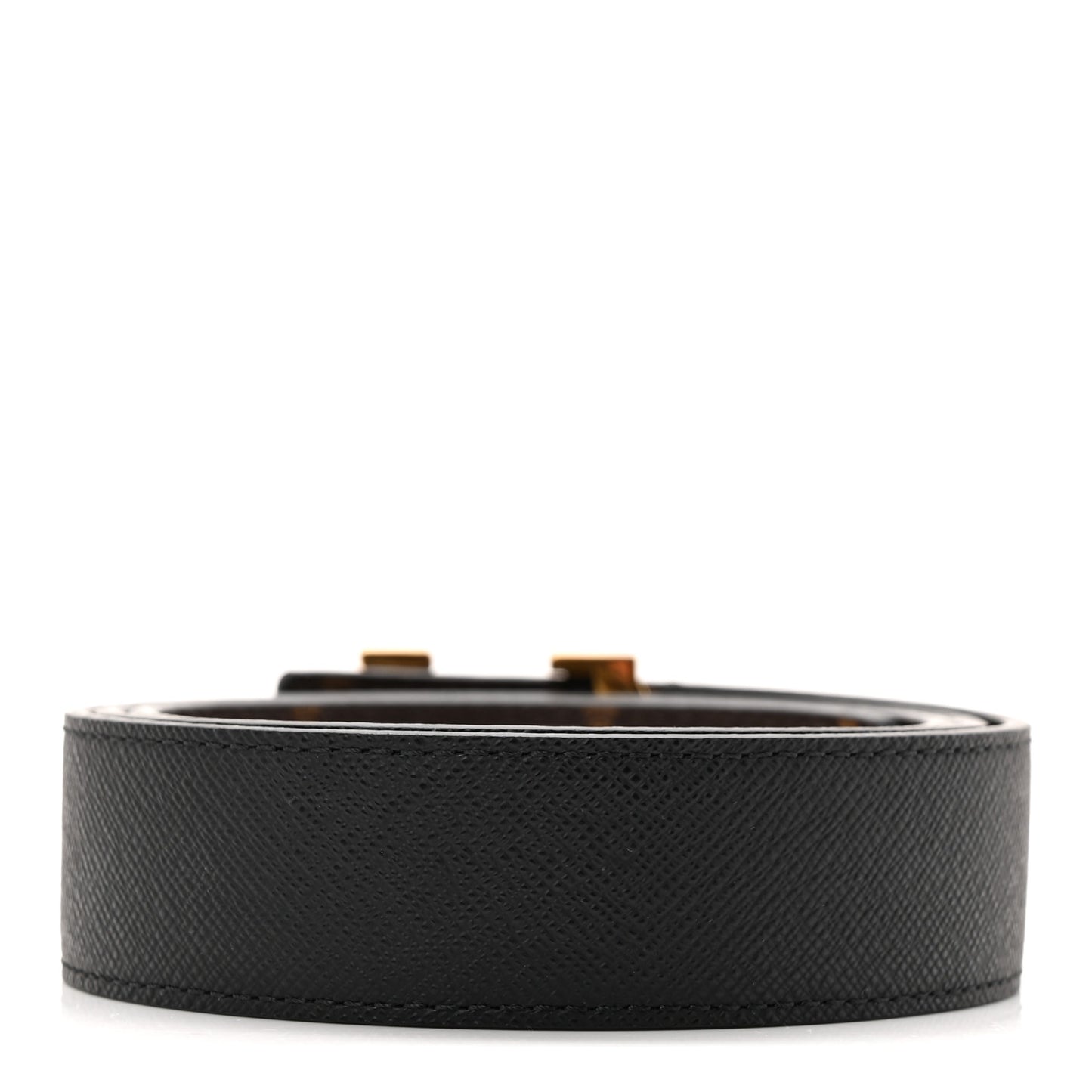 Calfskin Monogram 30mm LV Initiales Reversible Belt 85 34 Black