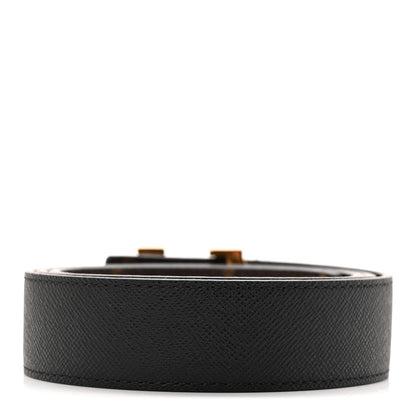 Louis Vuitton Calfskin Monogram 30mm LV Initiales Reversible Belt 85 34 Black 3 of 7