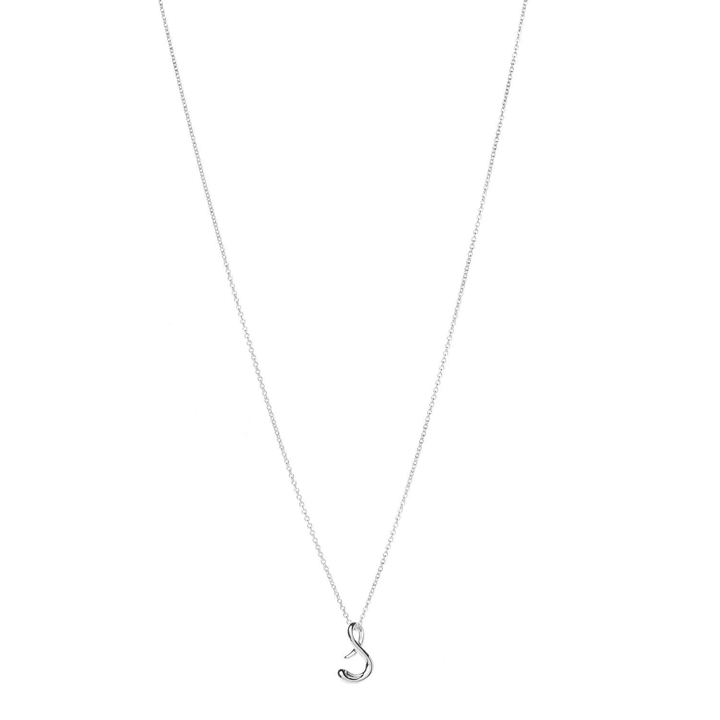 Sterling Silver Elsa Peretti Letter S Pendant Necklace