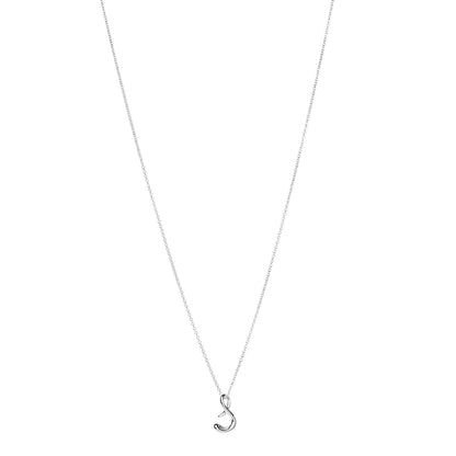 Tiffany Sterling Silver Elsa Peretti Letter S Pendant Necklace 1 of 7