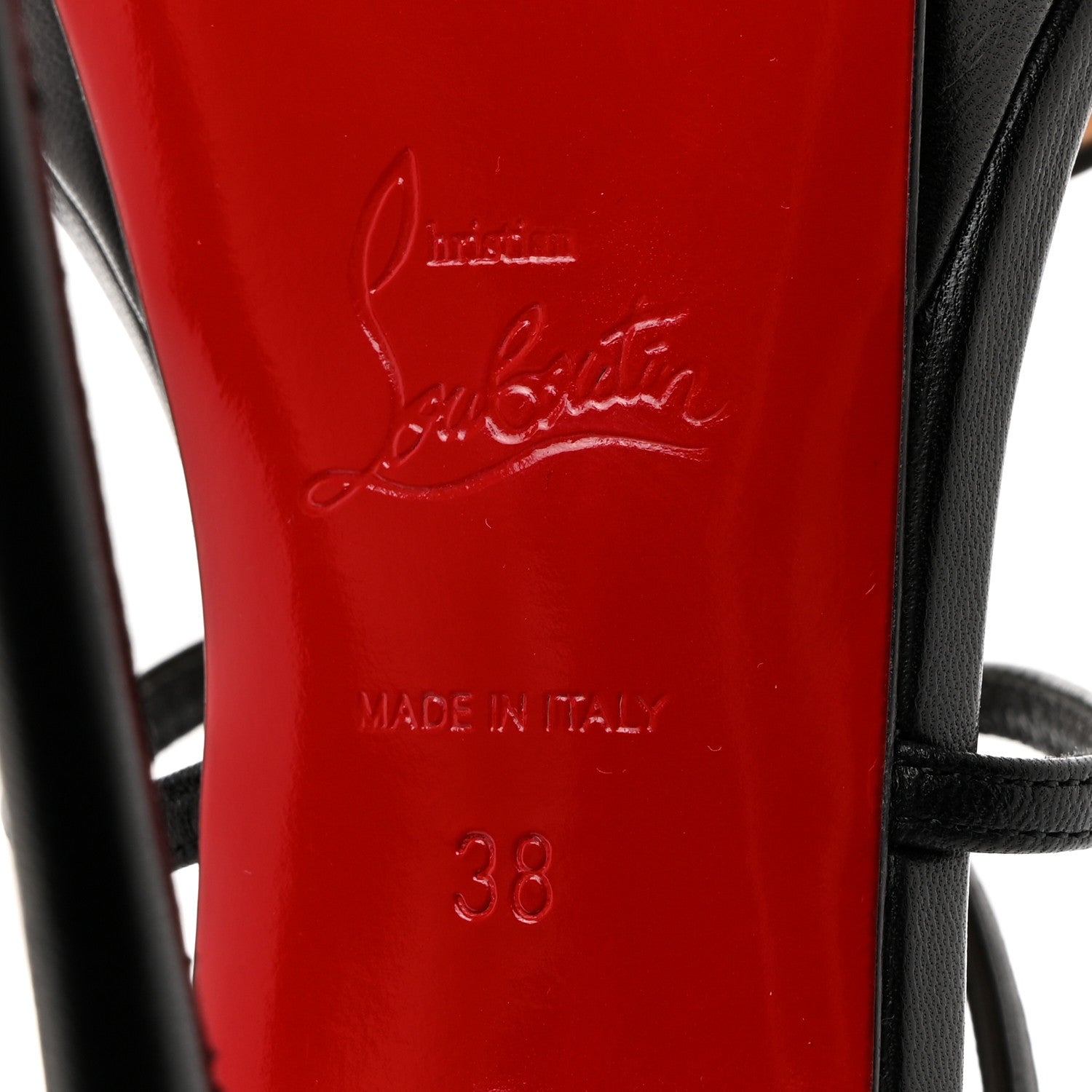 Christian Louboutin Kid Choca 130 Platform Sandals 38 Black 7 of 7