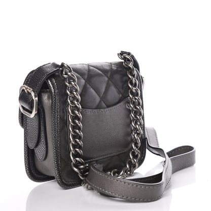 Chanel Iridescent Calfskin Mini Back To School Crossbody Flap Anthracite 3 of 12