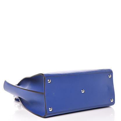 Fendi Vitello Dolce Shiny Nappa Petite 3Jours Tote Blue Neon Rosa Plaster 5 of 13