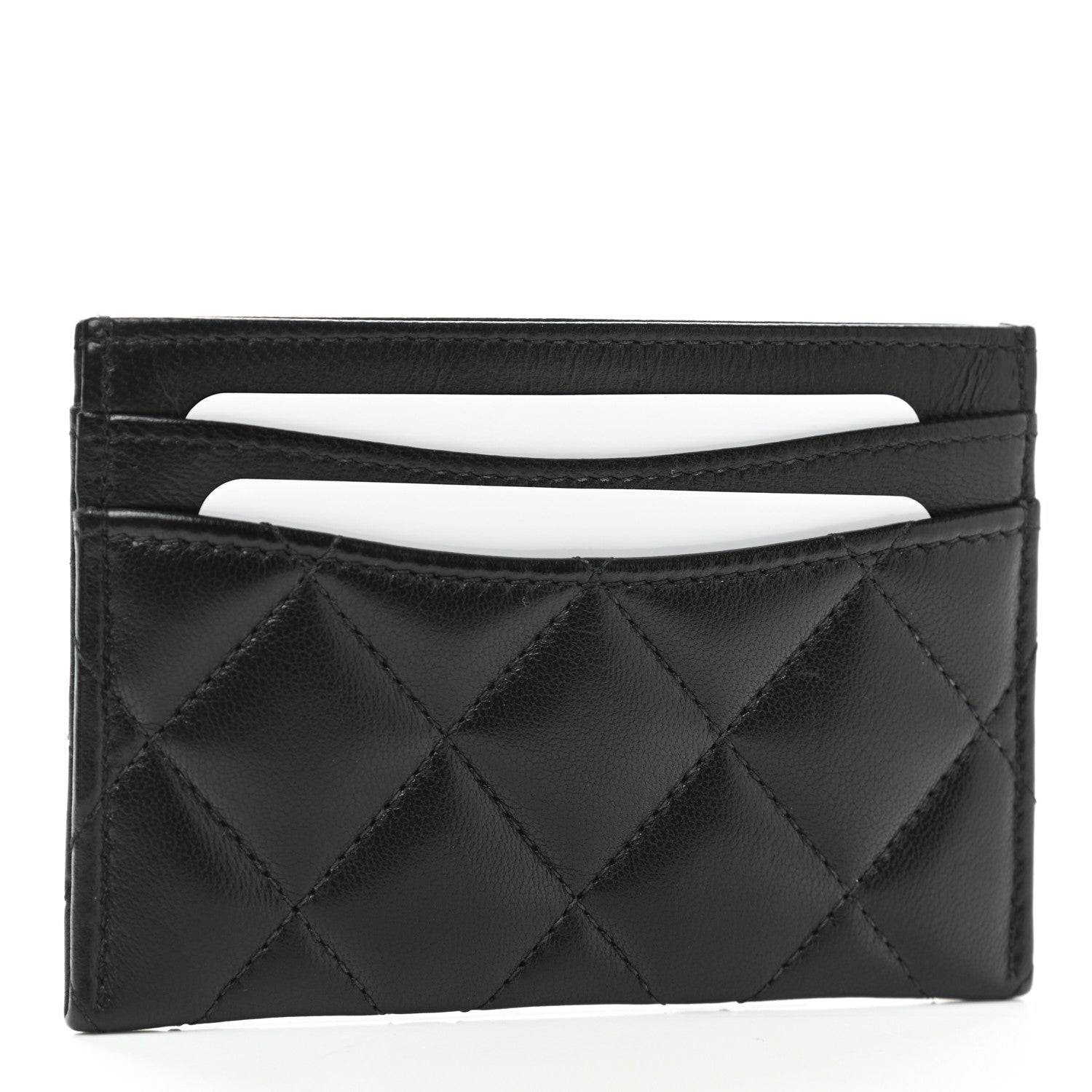 Chanel Lambskin Quilted Card Holder So Black 3 of 9