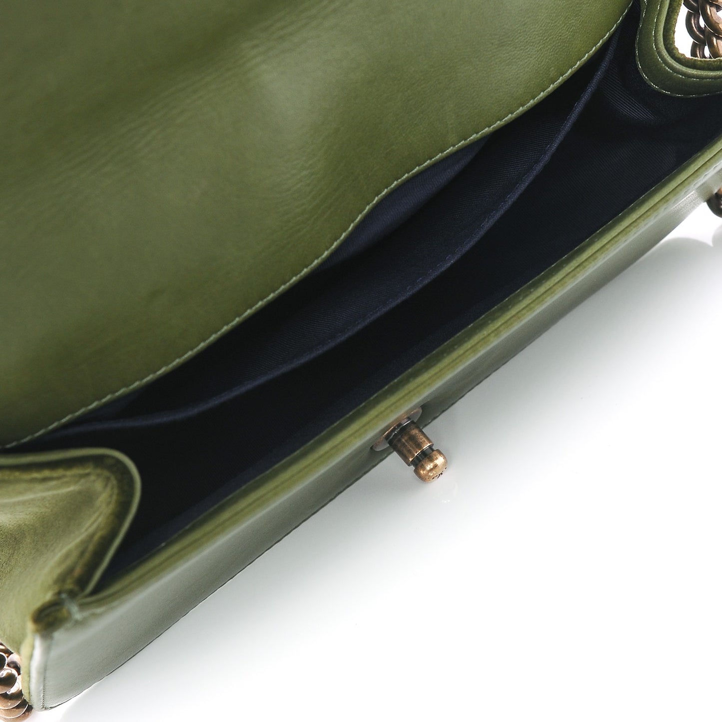 Velvet Tweed Medium Boy Flap Green
