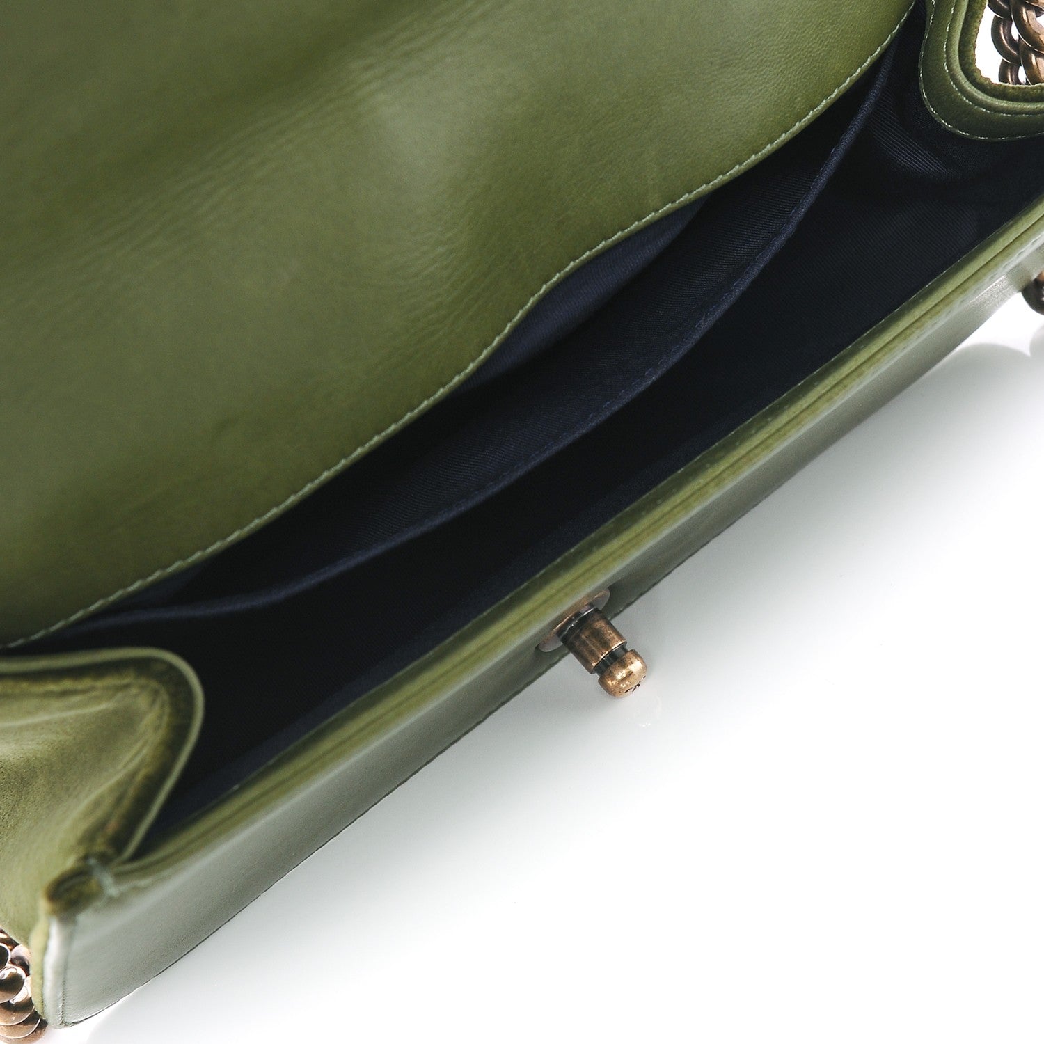 Chanel Velvet Tweed Medium Boy Flap Green 5 of 10