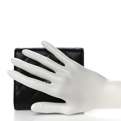 Chanel Caviar Quilted Compact Flap Wallet Black 2 of 13