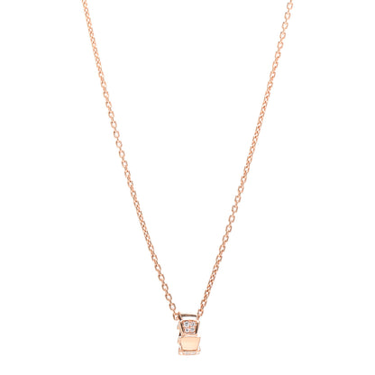 Bulgari 18K Rose Gold Diamond Serpenti Viper Pendant Necklace 1 of 5